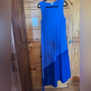 Chicos Asymmetrical Maxi Sundress Women’s 12/14 Beach Chic Comfort Travel